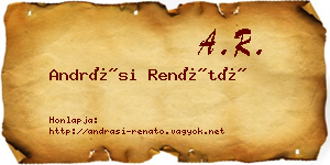Andrási Renátó névjegykártya