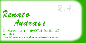 renato andrasi business card